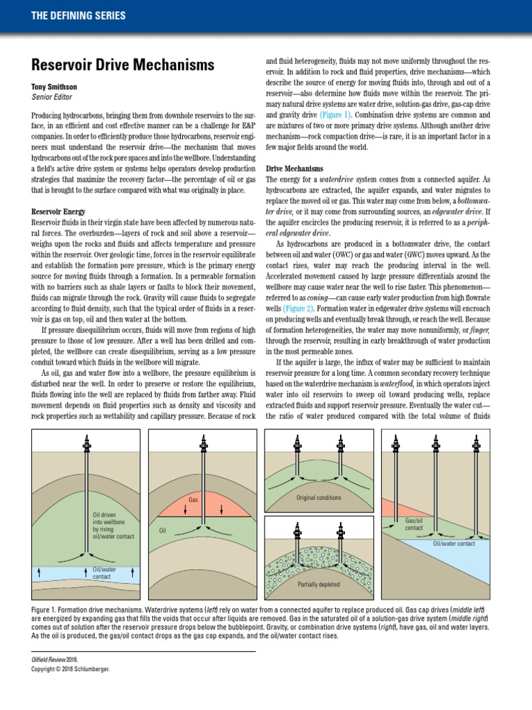 Defining Reservoir Drive Mechanisms | PDF | Extraction Of Petroleum ...