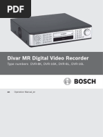 Bosch CCTV Divar MR Operating Manual PDF