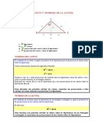 Teorema Del Cateto Y Altura