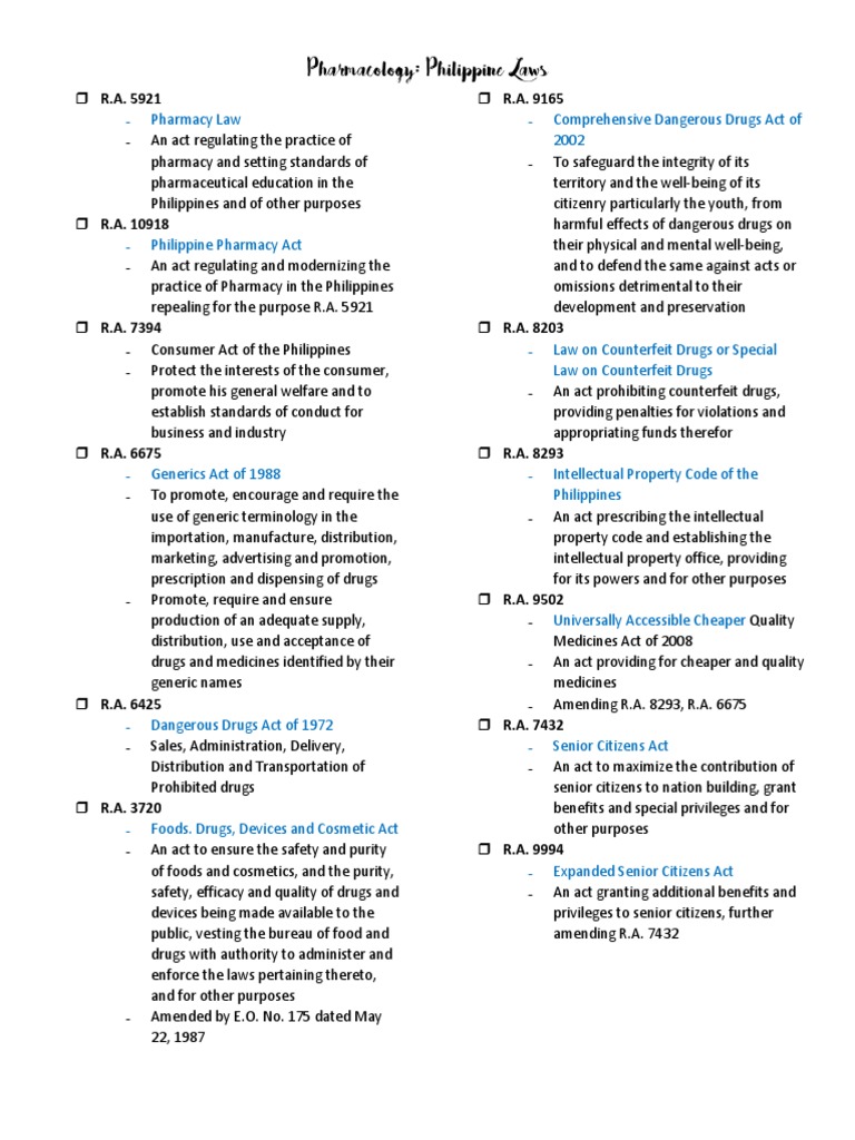 List Of Social Work Laws In The Philippines
