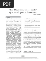 Que Literatura Para a Escola- Que Escola Para a Literatura
