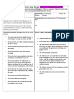 EDU 543 Lesson Plan Observation Reports (One For VAPA and One For PE)