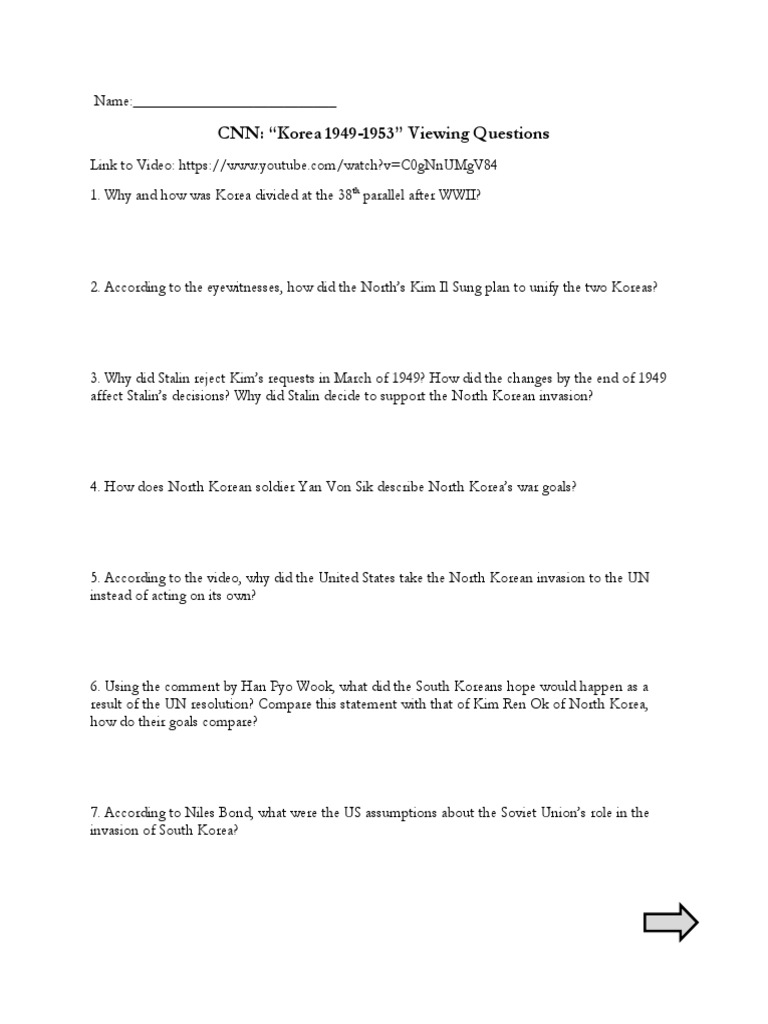 korean war video questions