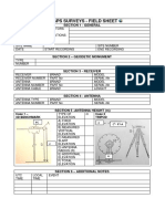 Gps Surveys - Field Sheet: Section 1 - General