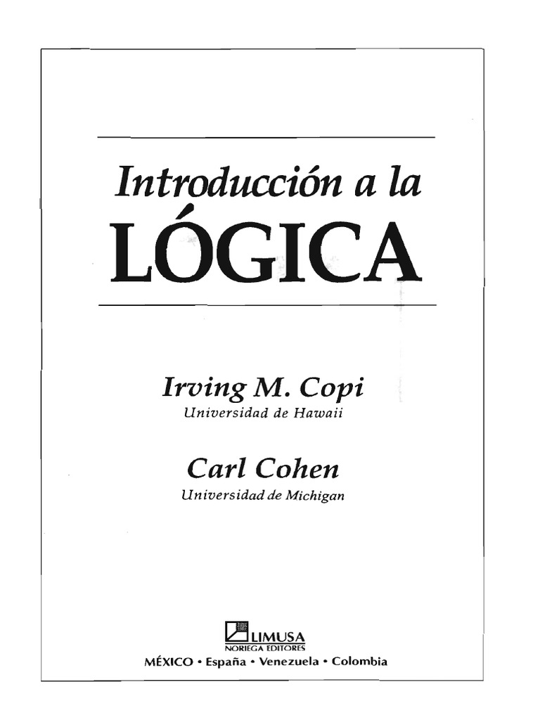 Introduccion A La Logica Irving Copi