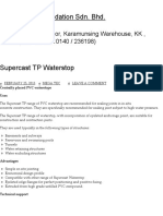 Supercast TP Waterstop - Mega Tec Consolidation Sdn. BHD