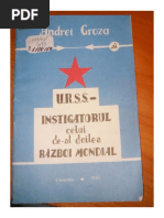 URSS Instigatorul celui de-al doilea Război Mondial - Andrei Groza