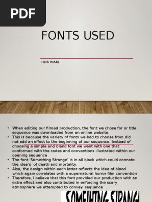 Font used
