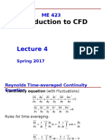 Introduction To CFD: Spring 2017