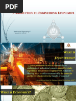 Ntroduction To Ngineering Conomics: Metallurgical Engineering 15