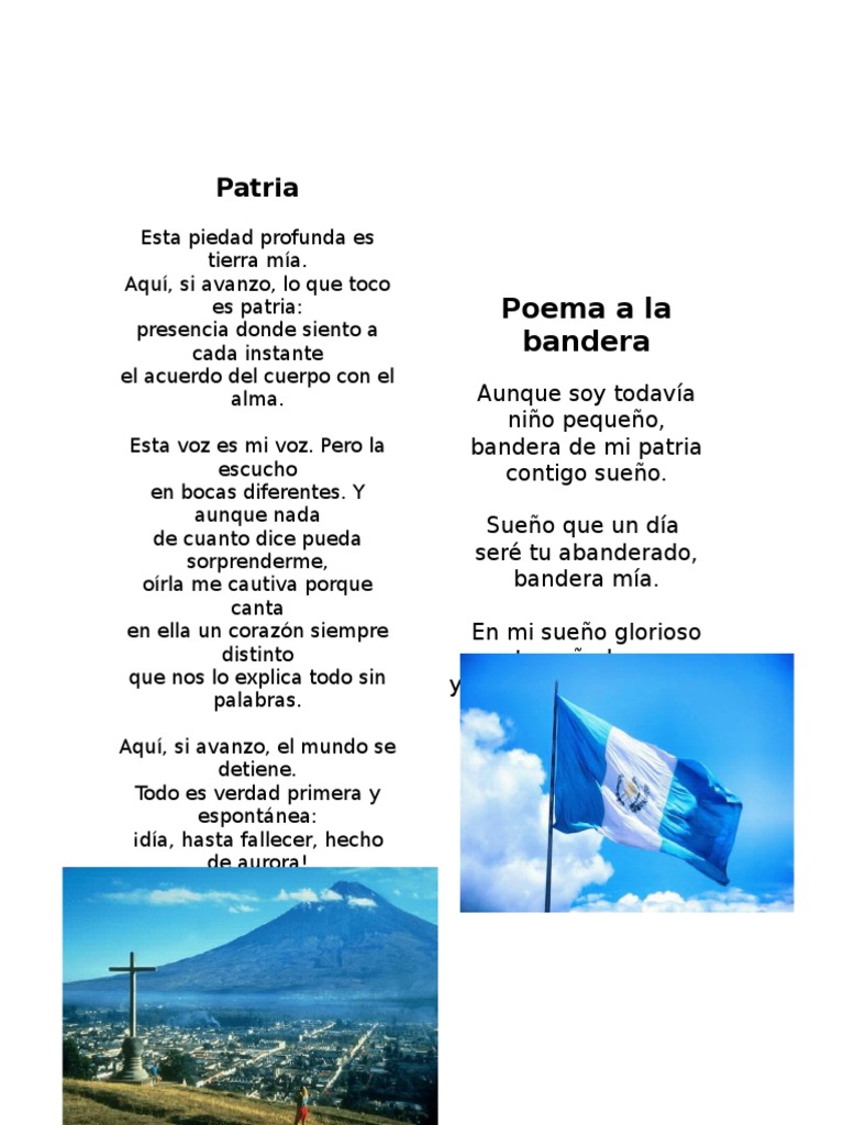 Poemas Cortos a la Patria Guatemala | PDF