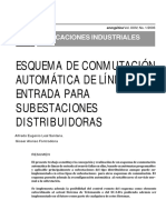 Esquema de Conmutación Automática de Líneas de Entrada para Subestaciones Distribuidoras