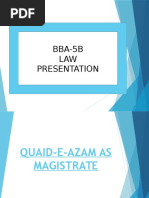 Quaid-e-Azam as Magistrate 