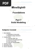 MineSight - Part7 - Solid Modelling