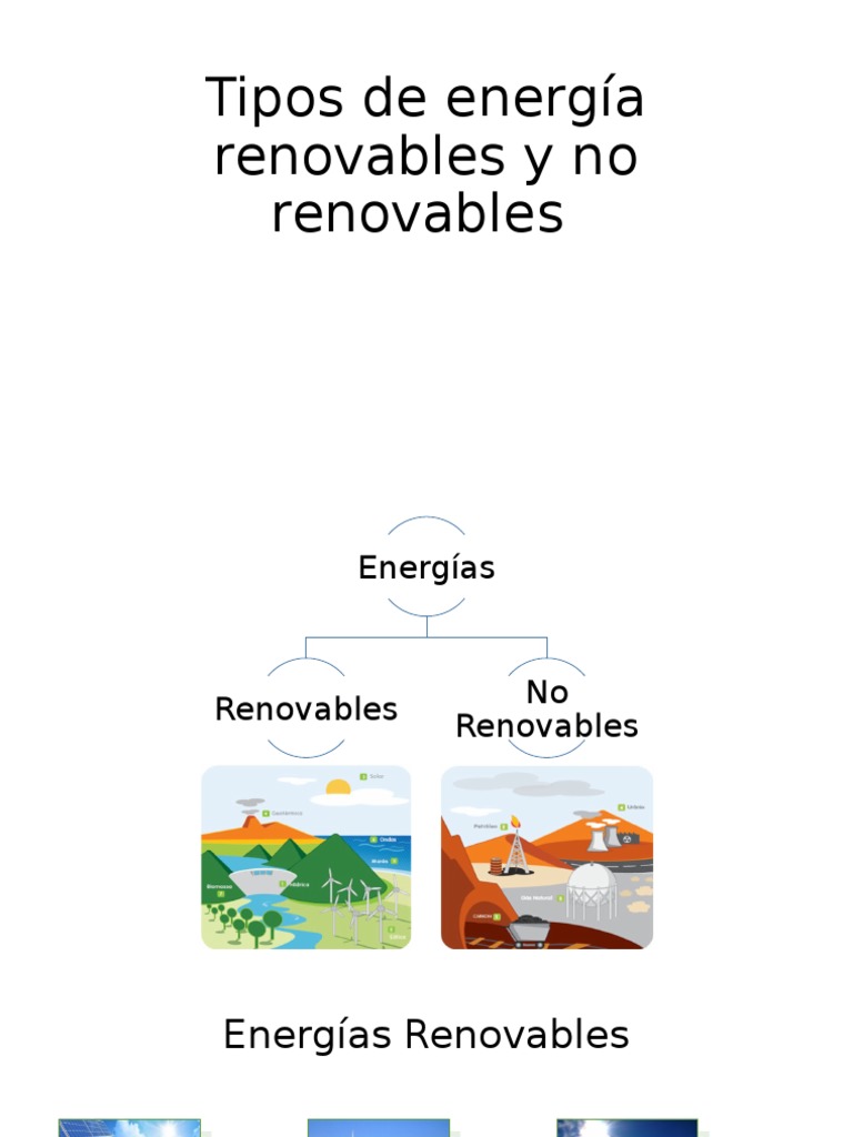 Tipos de Energía: Renovables y No Renovables | PDF