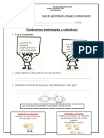 Guia Aprendizaje 3° Los Sustantivos Individuales y Colectivos