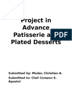 Project in Advance Patisserie and Plated Desserts