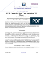 A PID Controlled Real Time Analysis of DC Motor