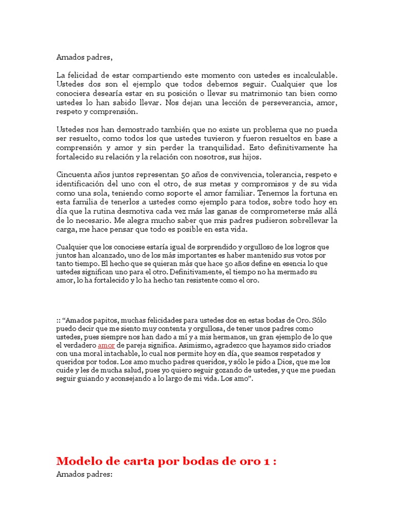 Bodas de Oro: Ejemplo de Amor Verdadero | PDF | Felicidad | Amor, image size:768x1024