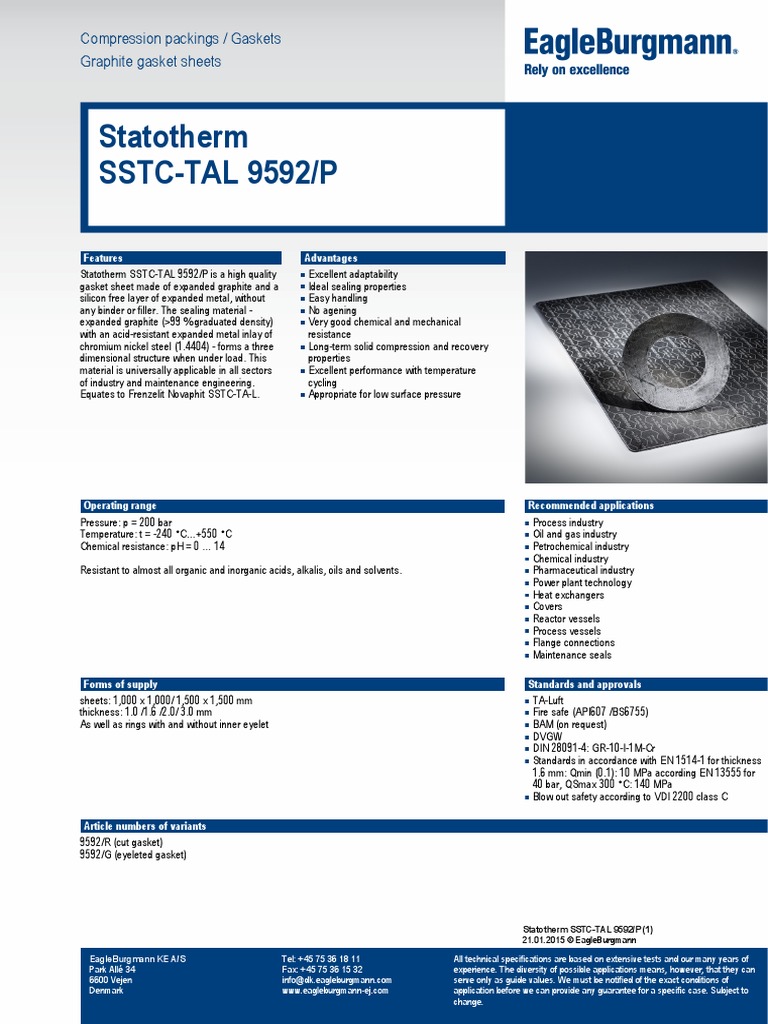 EagleBurgmann Statotherm SSTC-TAL 9592 P en | PDF | Manmade Materials ...