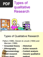 Types of Qualitative Research