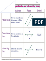 Parallel, Perpendicular and Intersecting Lines