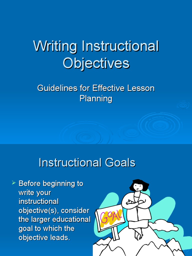 Instructional goal statement examples image