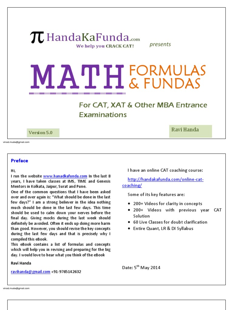 Handa Ka Funda Math Formulas 5 0 PDF | PDF | Triangle | Euclidean Geometry