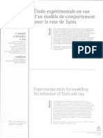 Etude Expérimentale en Vue D'un Modèle de Comportement Pour La Vase de Tunis