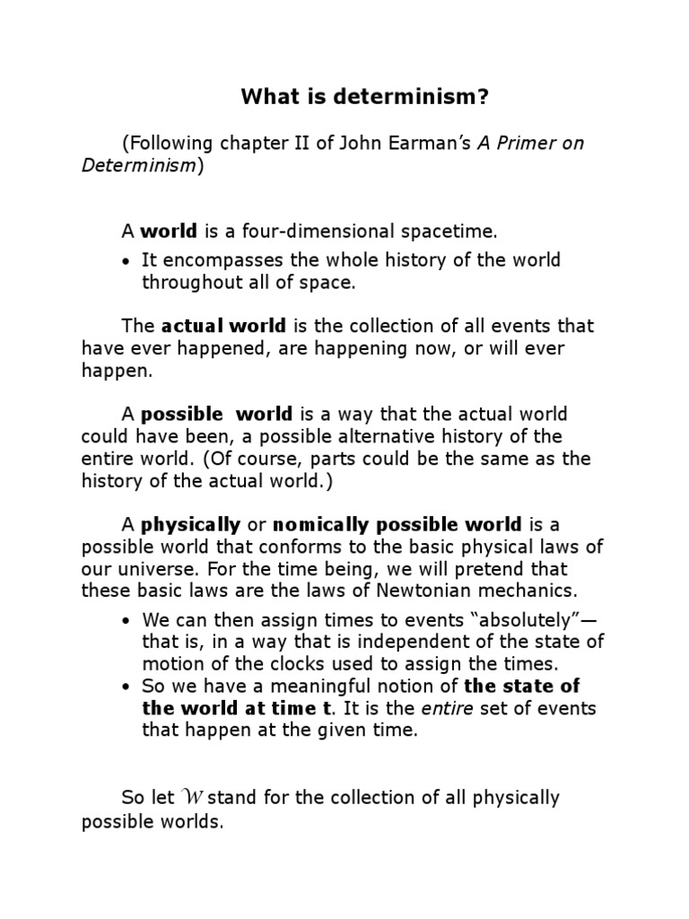 What Is Determinism Download Free Pdf Indeterminism Determinism