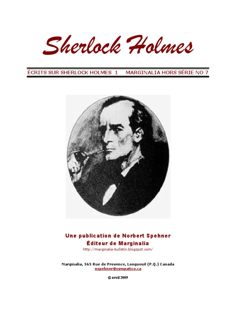 Sherlock Holmes PDF PDF Sherlock Holmes Docteur Watson image