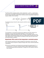 Control Loop Response To Setpoint Change With PID Control