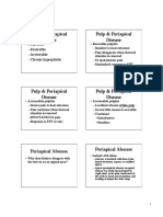 Pulp & Periapical Disease Pulp & Periapical Disease: - Pulpitis - Reversible - Irreversible - Chronic Hyperplastic