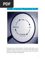 Quality Assurance Department (QAD)