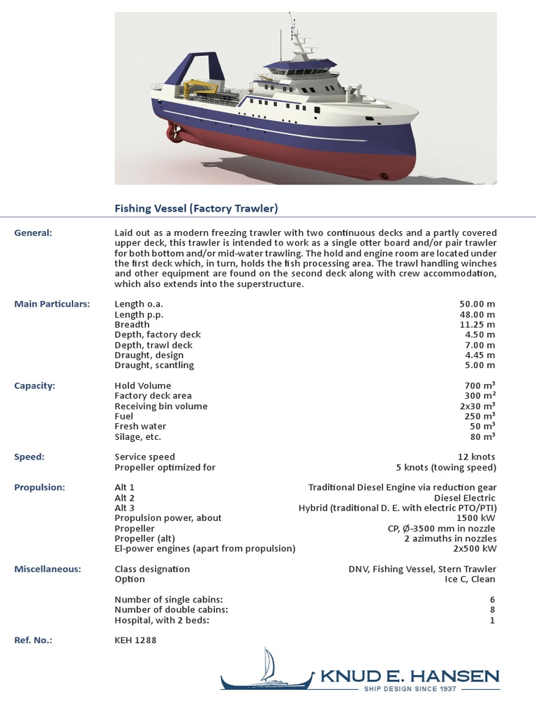 Modern Factory Trawler Specifications | PDF | Fishing Trawler | Ships