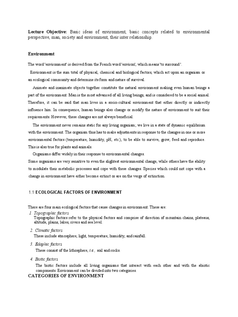 Components of the Environment Explained | PDF | Ecology | Natural ...