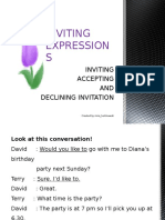 Inviting Expression S: Inviting Accepting AND Declining Invitation