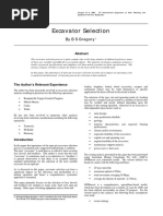 Excavator Selection