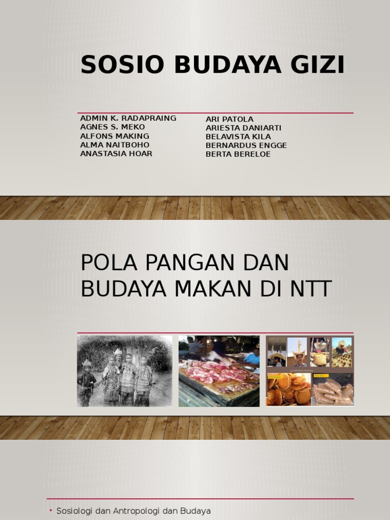 Sosio Budaya Gizi  PDF