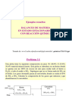 Ejercicios Resueltos de Balance de Masa Con Reaccion Quimica