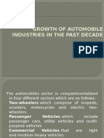 Growth of Automobile Industries in The Past Decade