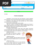 Avaliação Março - O Menino Recompensado