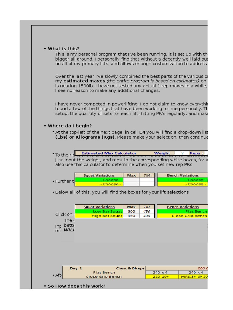 NSUN Workout Program Overview | PDF | Recreation | Human Anatomy