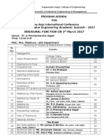 Program Agenda 3rd 4th and 5th March 2017