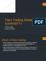 Pairs Trading Strategy For BANKNIFTY