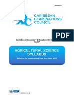 CSEC Agricultural Science Syllabus