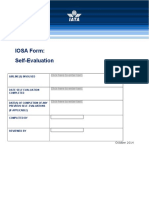 IOSA Self Evaluation Form - 31 October 2014