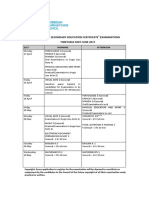 Timetable CSEC 2017 May June PDF