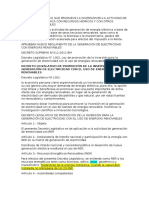 Decreto Legislativo Que Promueve La Inversión en La Actividad de Generación Eléctrica Con Recursos Hídricos y Con Otros Recursos Renovables