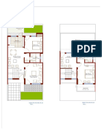 Ground and first floor plans for a villa with dimensions